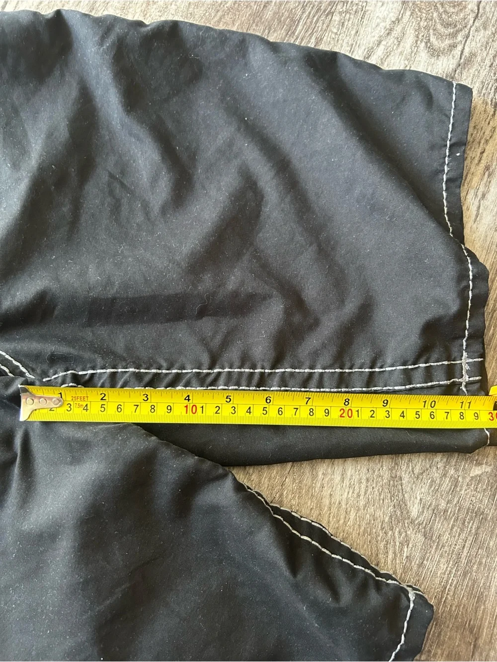 True Religion Black Shorts with Red and Blue Logo Patch